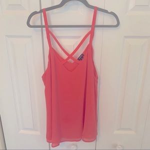 Coral Torrid Tank Top with adjustable straps
